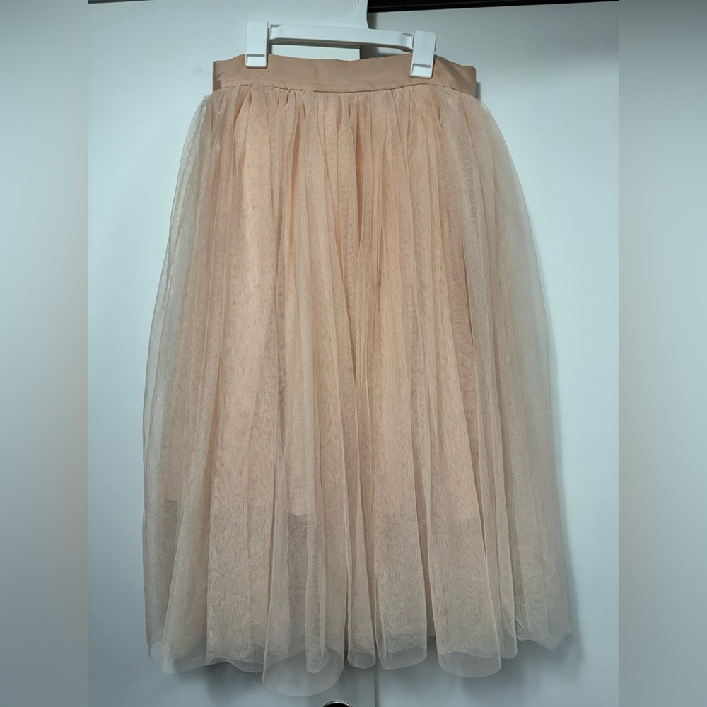 FRNCH Blush Tulle A-Line Skirt ballet core, fairy, whimsy, Carrie Bradshaw